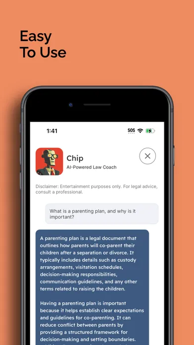 Capturas de tela do AI Law App