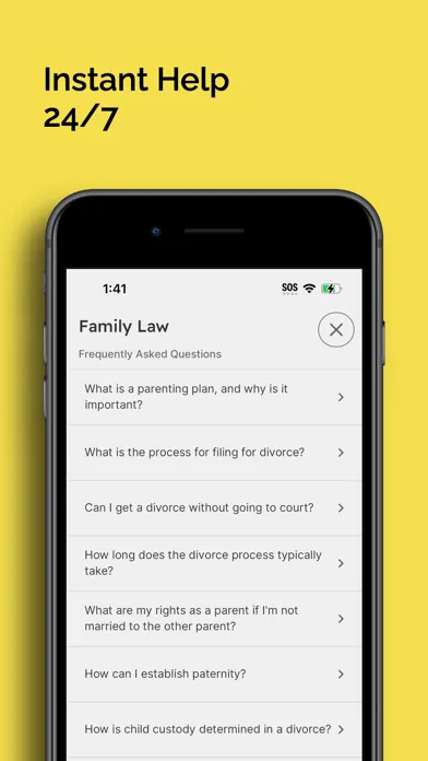 Capturas de tela do AI Law App