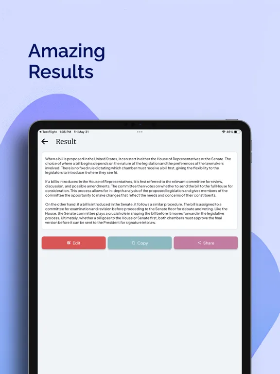 AI Paragraph Writer iPad  स्क्रीनशॉट