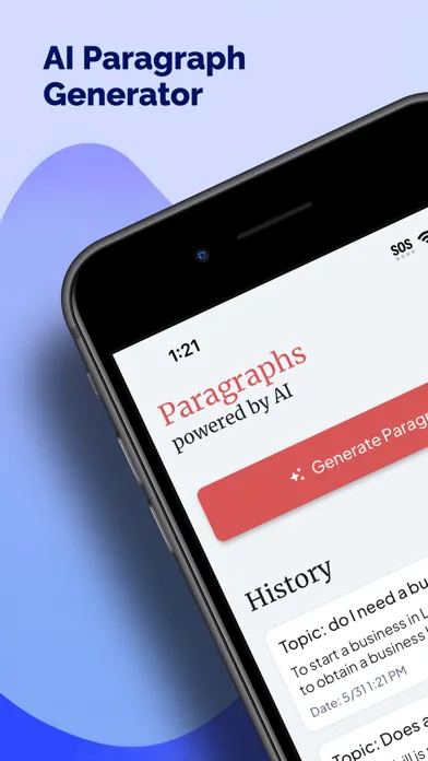 AI Paragraph Writer स्क्रीनशॉट