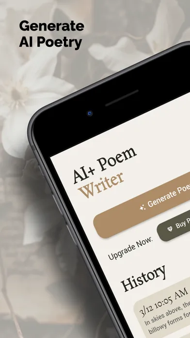 Zrzuty ekranu AI Poetry Writer