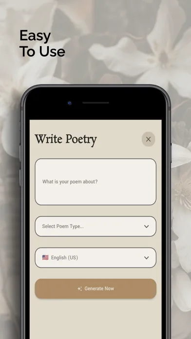 Zrzuty ekranu AI Poetry Writer