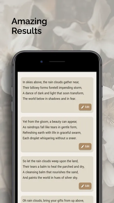 Zrzuty ekranu AI Poetry Writer