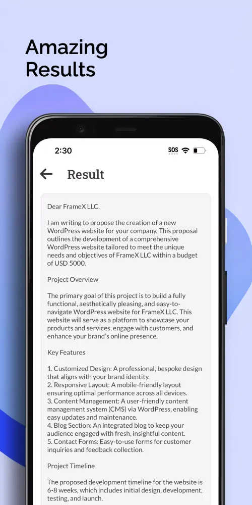 AI Proposal Generator & Writer Ekran Görüntüleri