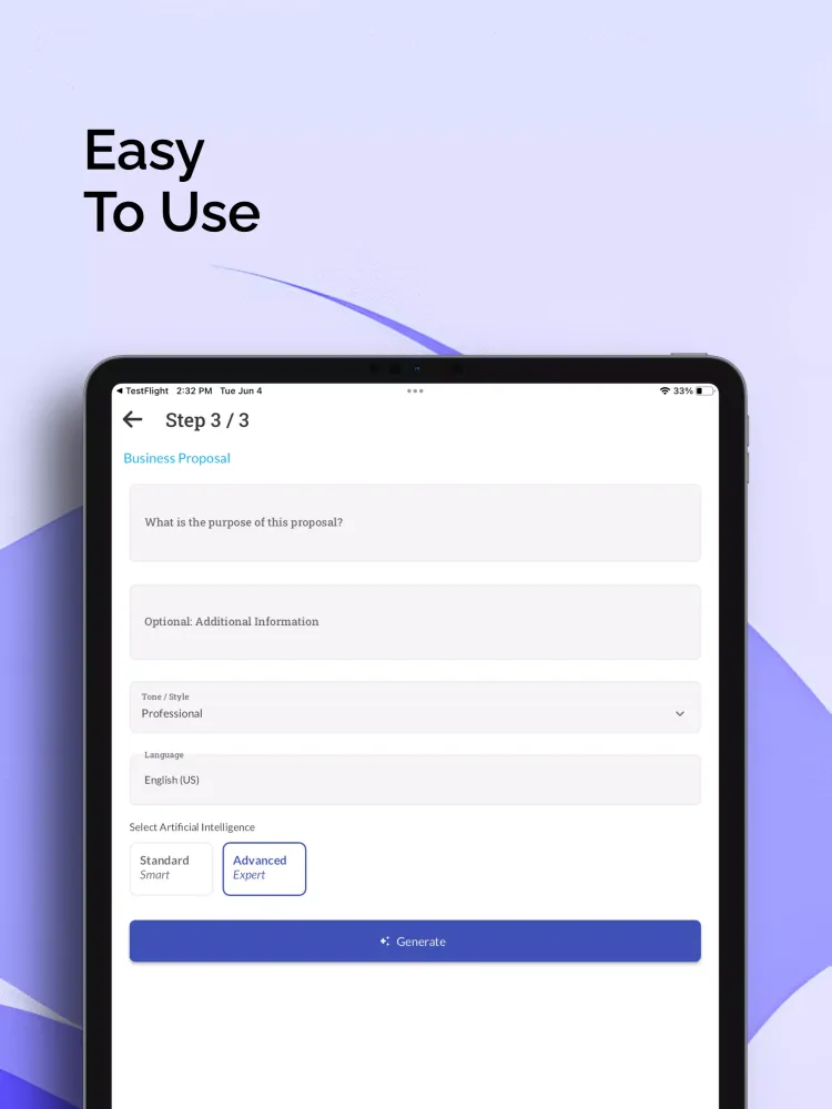 AI Proposal Generator & Writer Ekran Görüntüleri