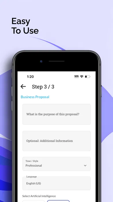 AI Proposal Generator स्क्रीनशॉट