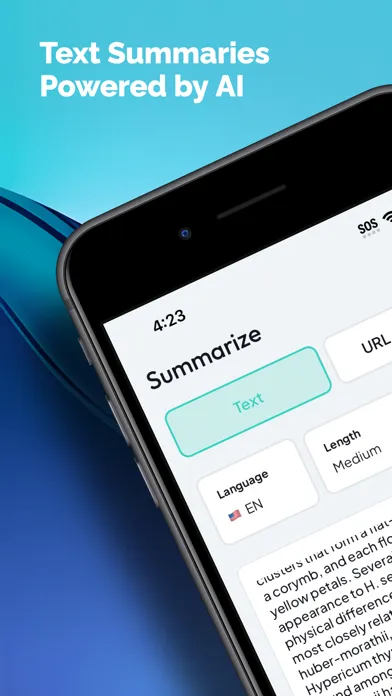 Capturas de tela do AI Summarizer: Text & Web