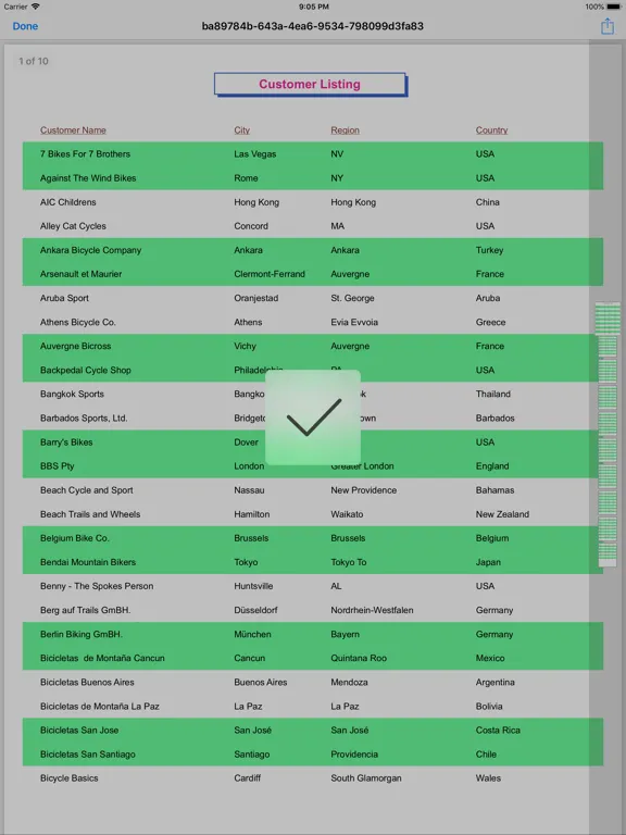 Zrzuty ekranu RPT Viewer Open Crystal Report iPad 