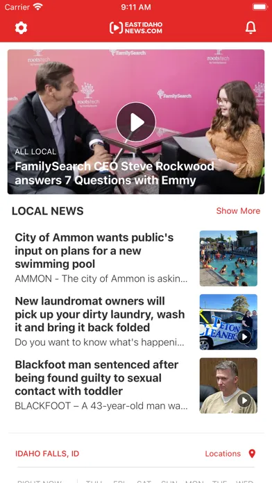 Captures d'écran de East Idaho News