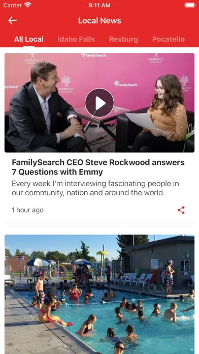 Captures d'écran de East Idaho News