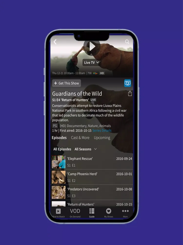 Eastlink TiVo Stream (Mobile) Screenshots