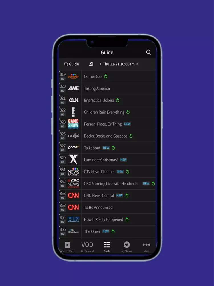 Eastlink TiVo Stream (Mobile) Screenshots