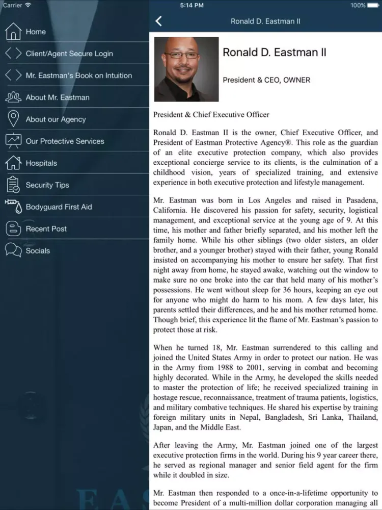 Eastman Protective Agency iPad  Screenshots
