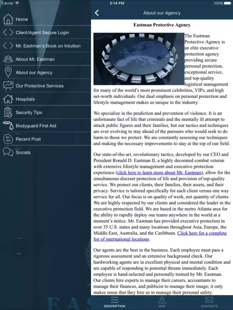 Eastman Protective Agency iPad  Screenshots