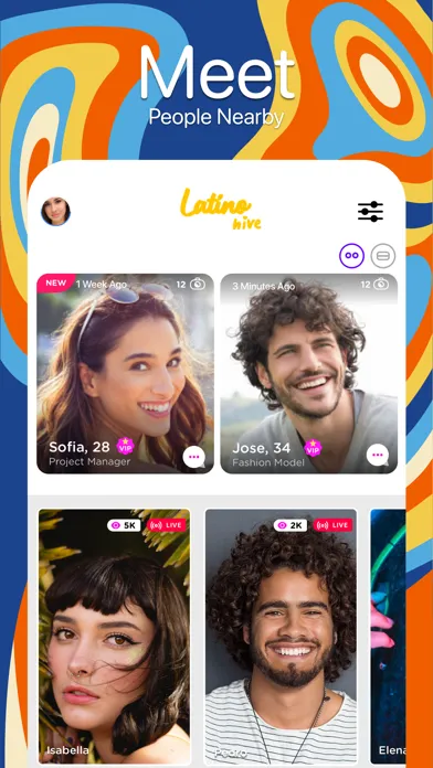 Latino Hive - Dating, Go Live স্ক্রিনশট