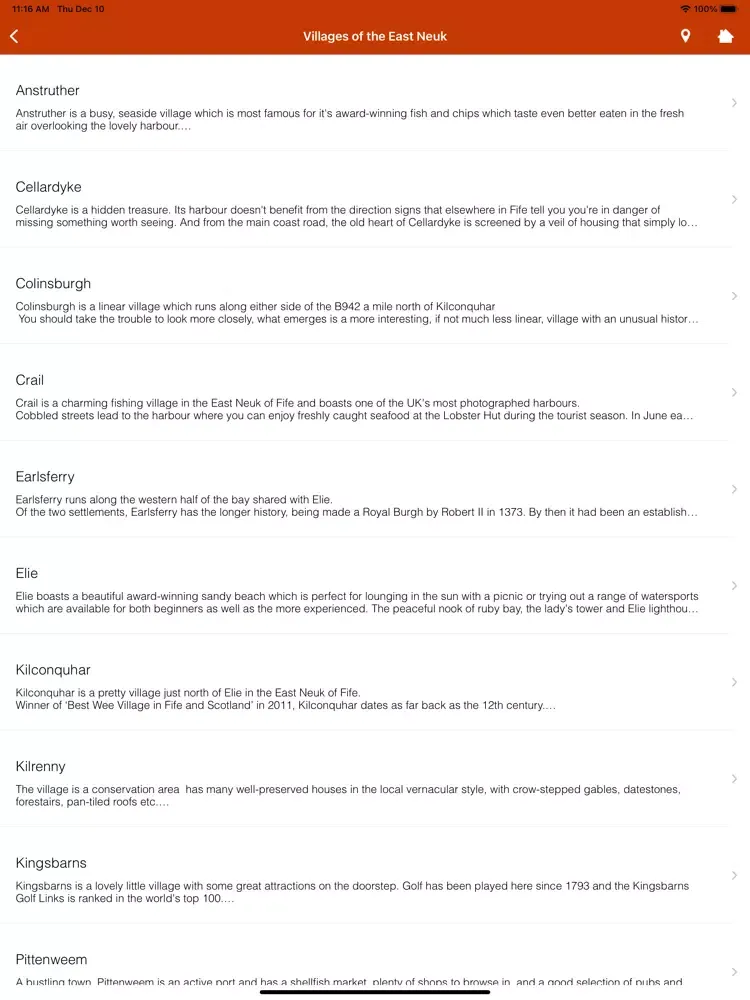 East Neuk Now iPad  Screenshots