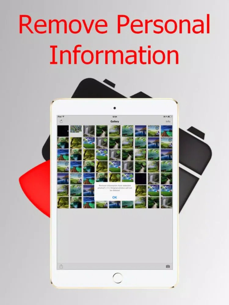 Ảnh chụp màn hình của Personal Info remover by Photo, EXIF Purger and GEO Viewer iPad 