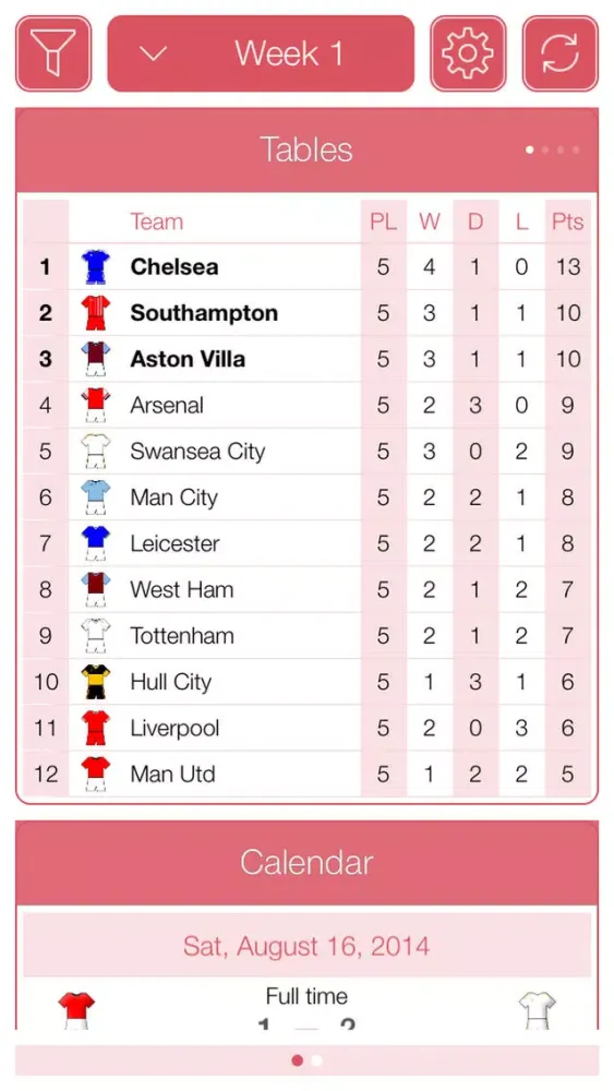 English Football 2012-2013 - Mobile Match Centre应用截图