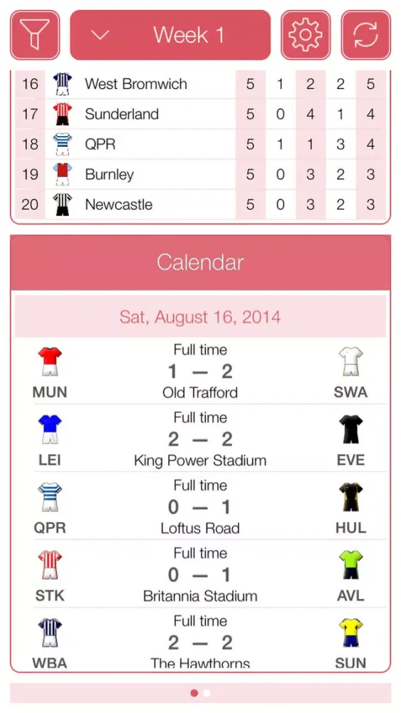 English Football 2012-2013 - Mobile Match Centre应用截图