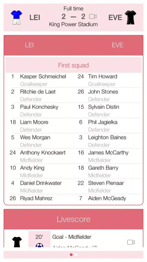 English Football 2012-2013 - Mobile Match Centre应用截图