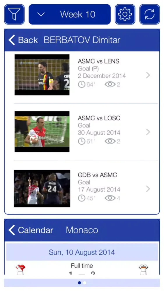 French Football League 1 2013-2014 - Mobile Match Centre سکرین شاٹس