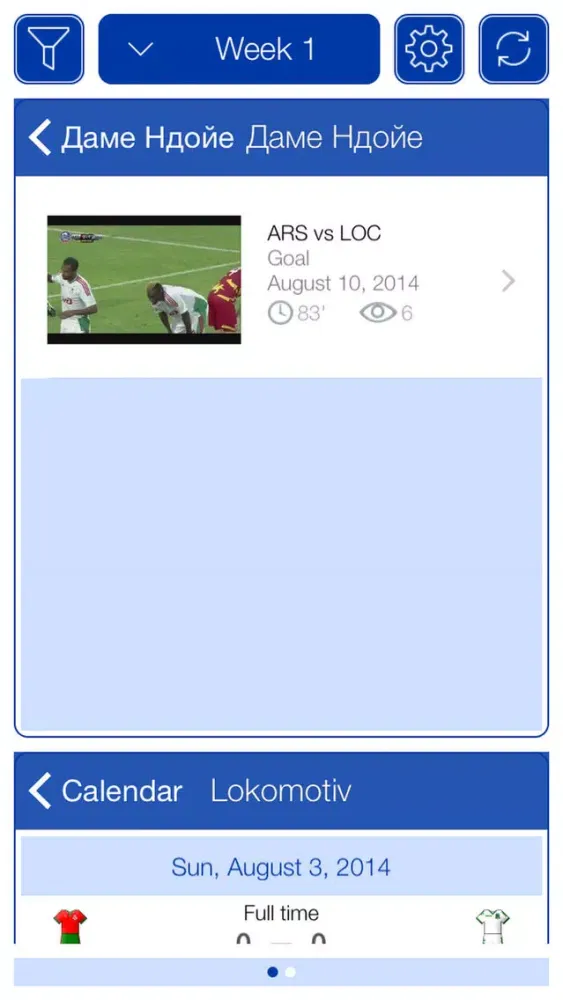 Zrzuty ekranu Russian Football 2015-2016 - Mobile Match Centre