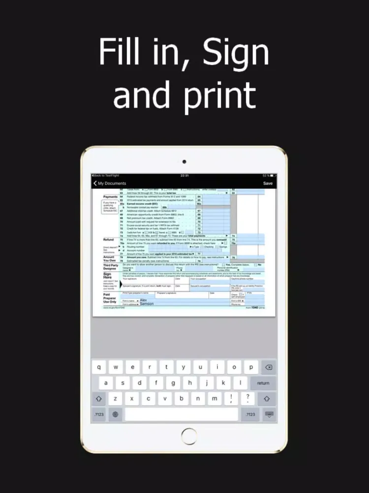 Ảnh chụp màn hình của Network PDF Form Editor and Viewer iPad 