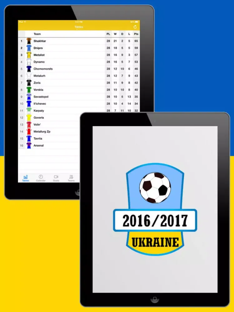 صور Ukrainian Football 2016-2017 iPad 