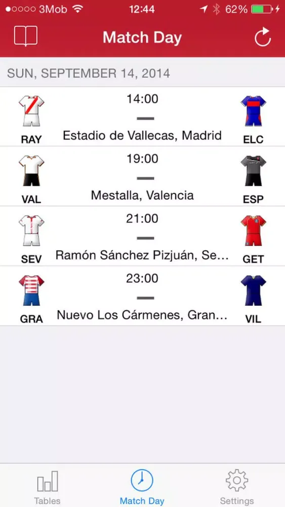 Zrzuty ekranu Scheduler - Liga de Fútbol Profesional 2016-2017