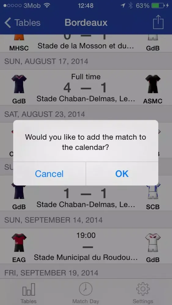 Ảnh chụp màn hình của Scheduler - French Football League 1
