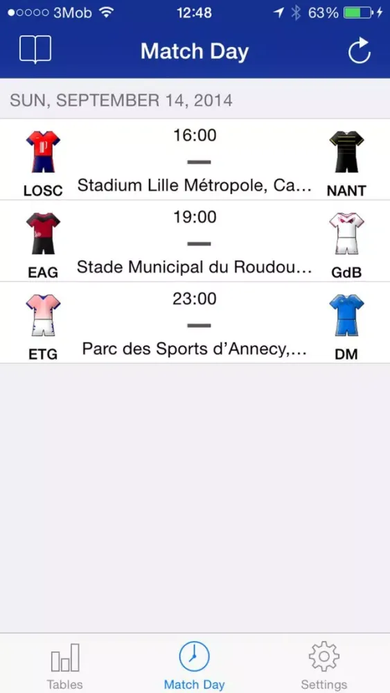 Ảnh chụp màn hình của Scheduler - French Football League 1