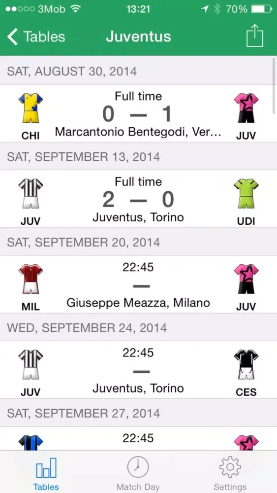 Scheduler - Italian Football Serie A 2016-2017 Screenshots