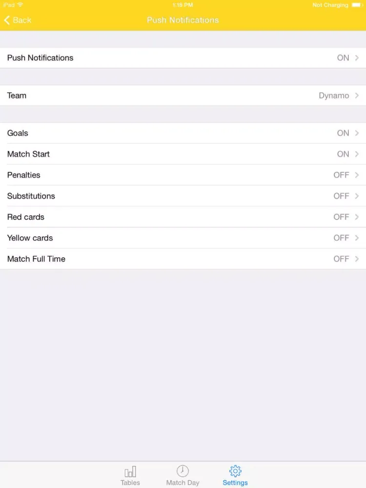 Tangkapan skrin Scheduler - UPL Ukrainian Football 2016-2017 iPad 