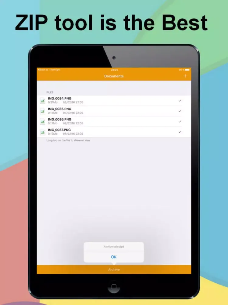 تصاویر ZIP UnZIP Archiver App and Browser iPad 
