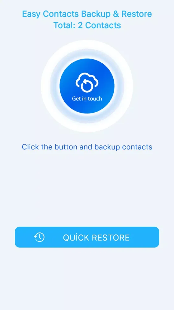 Contacts Backup - Restore Screenshots