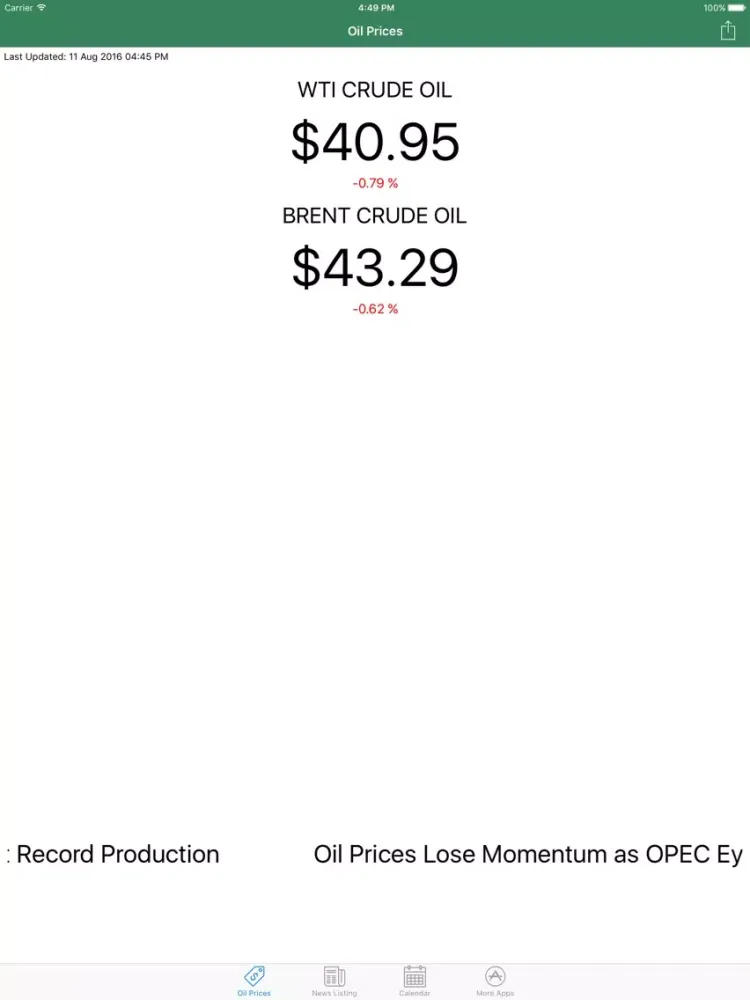 Capturas de tela do Easy Oil Tracker iPad 