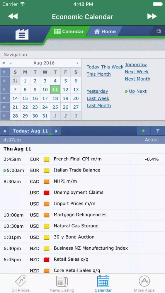 Capturas de tela do Easy Oil Tracker