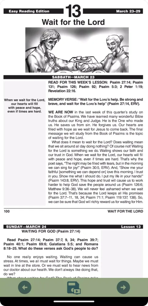Easy Reading Sabbath School Screenshots
