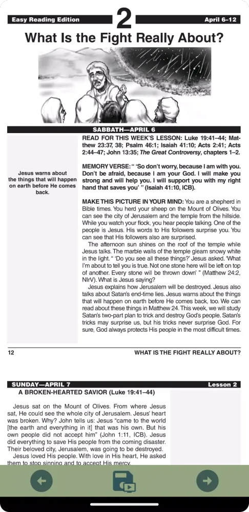 Easy Reading Sabbath School Screenshots