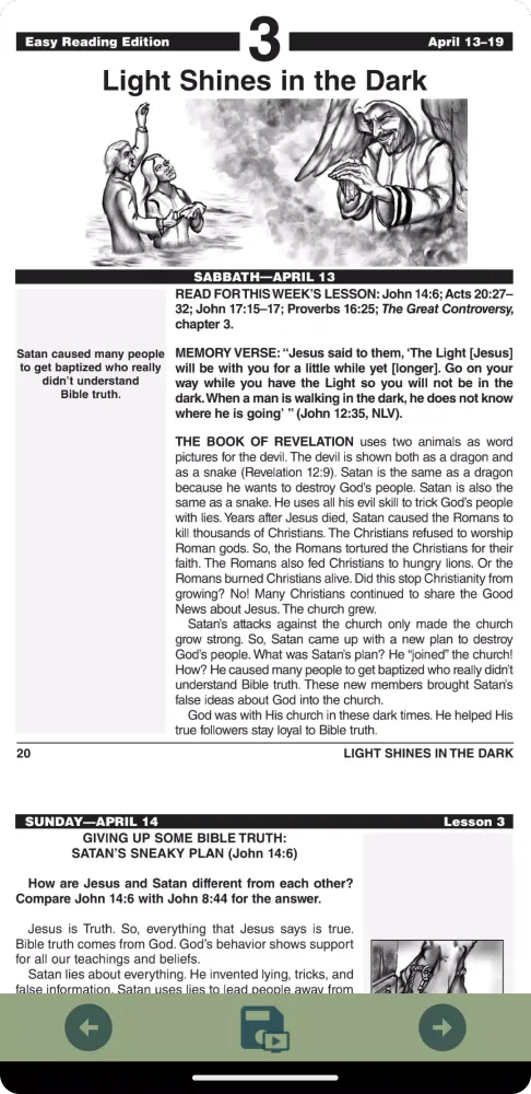 Easy Reading Sabbath School Screenshots