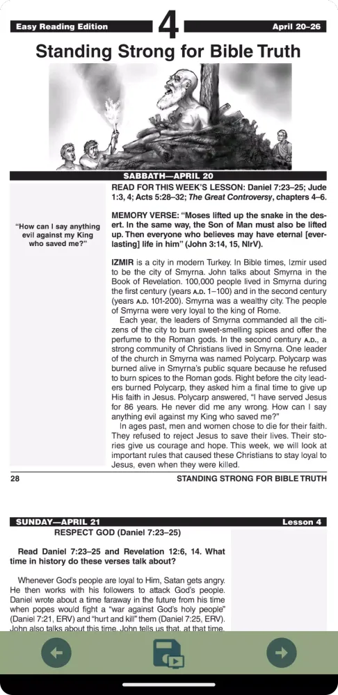 Easy Reading Sabbath School Screenshots