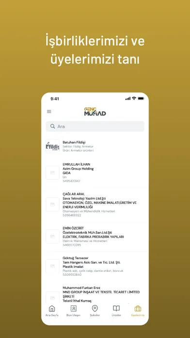 Genç Müsiad App Ekran Görüntüleri