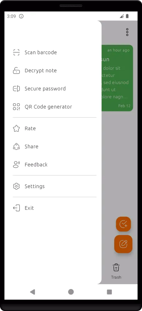 Capturas de pantalla de Crypt Note