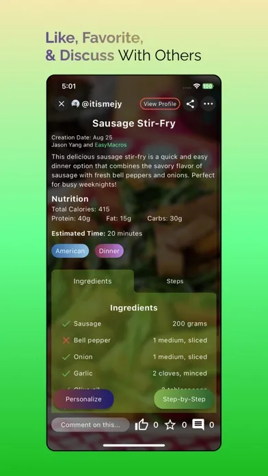 EasyBites: AI Recipes Ekran Görüntüleri