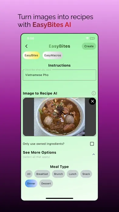 EasyBites: AI Recipes Ekran Görüntüleri