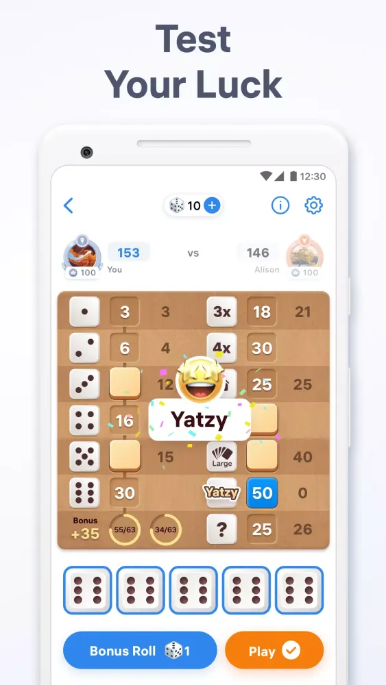 Screenshot di Yatzy Match