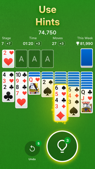 Captures d'écran de Solitaire – Classic Card Games