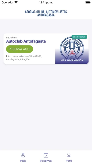 Reservas AutoClub स्क्रीनशॉट