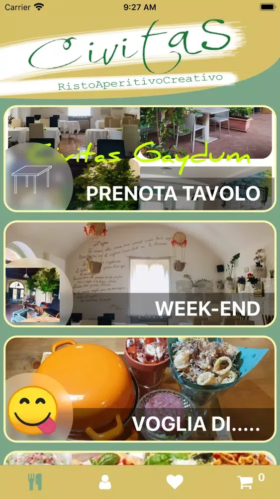 Capturas de tela do Civitas Paninoteca