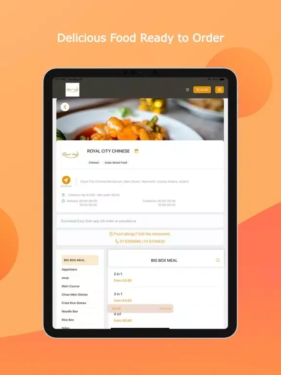 Royal City Chinese Restaurant iPad 应用截图
